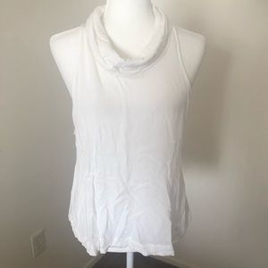 Free People Cowl Neck White Tank Top